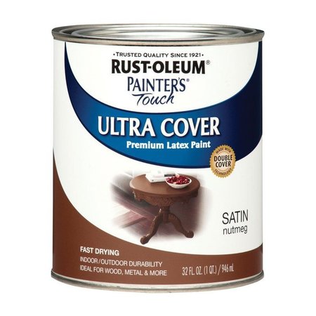 KRUD KUTTER Rust-Oleum Painters Touch Ultra Cover Satin Nutmeg Water-Based Ultra Cover Paint Exterior and Interi 240284